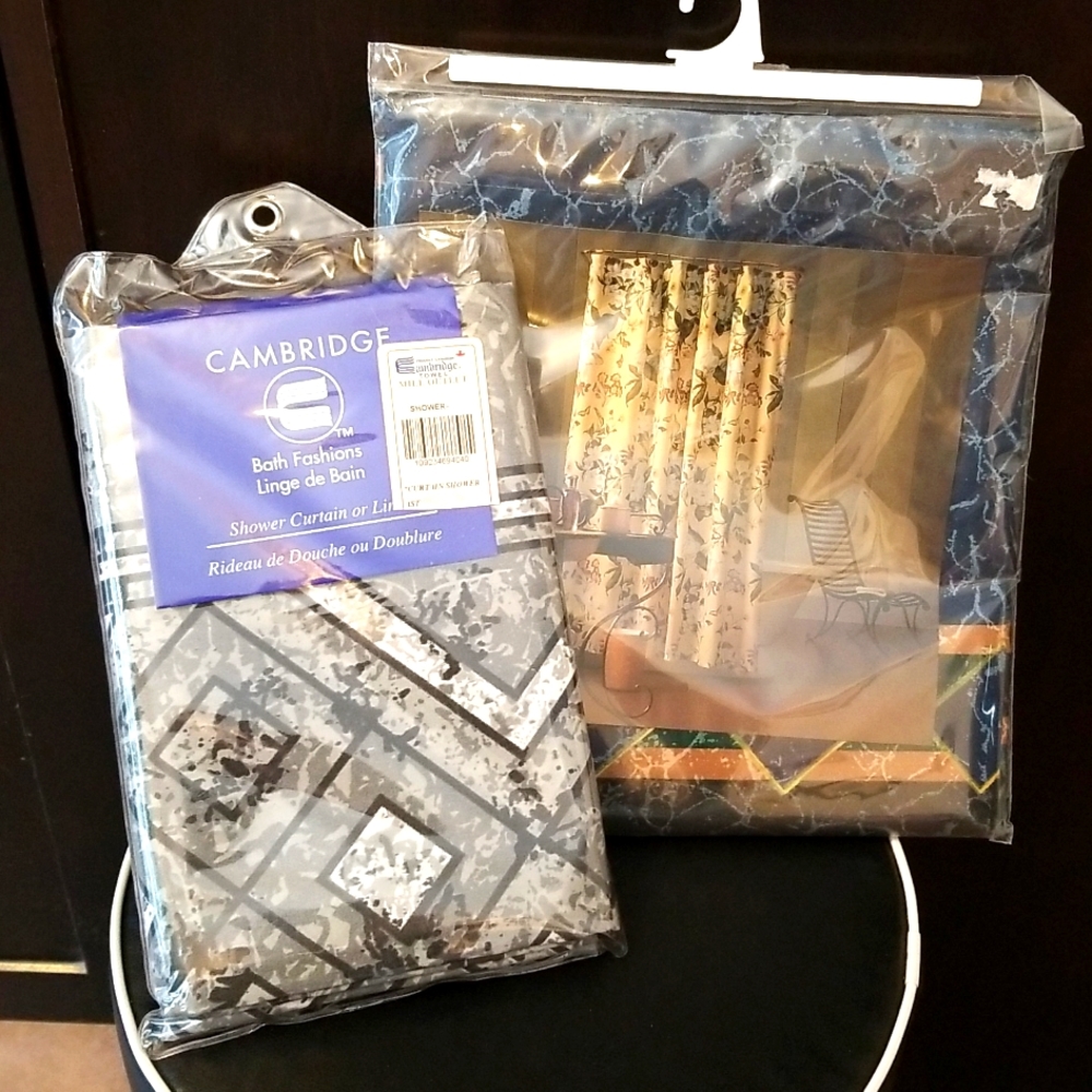 NWT 2 Fabric Shower Curtains